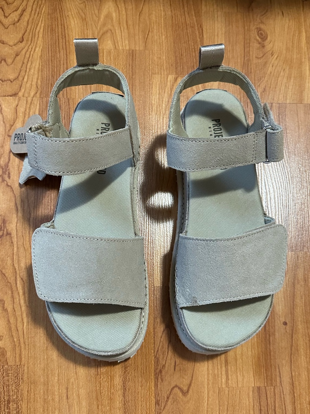 Project Cloud 100% Genuine Leather Platform Sandals - Picture 3 of 7